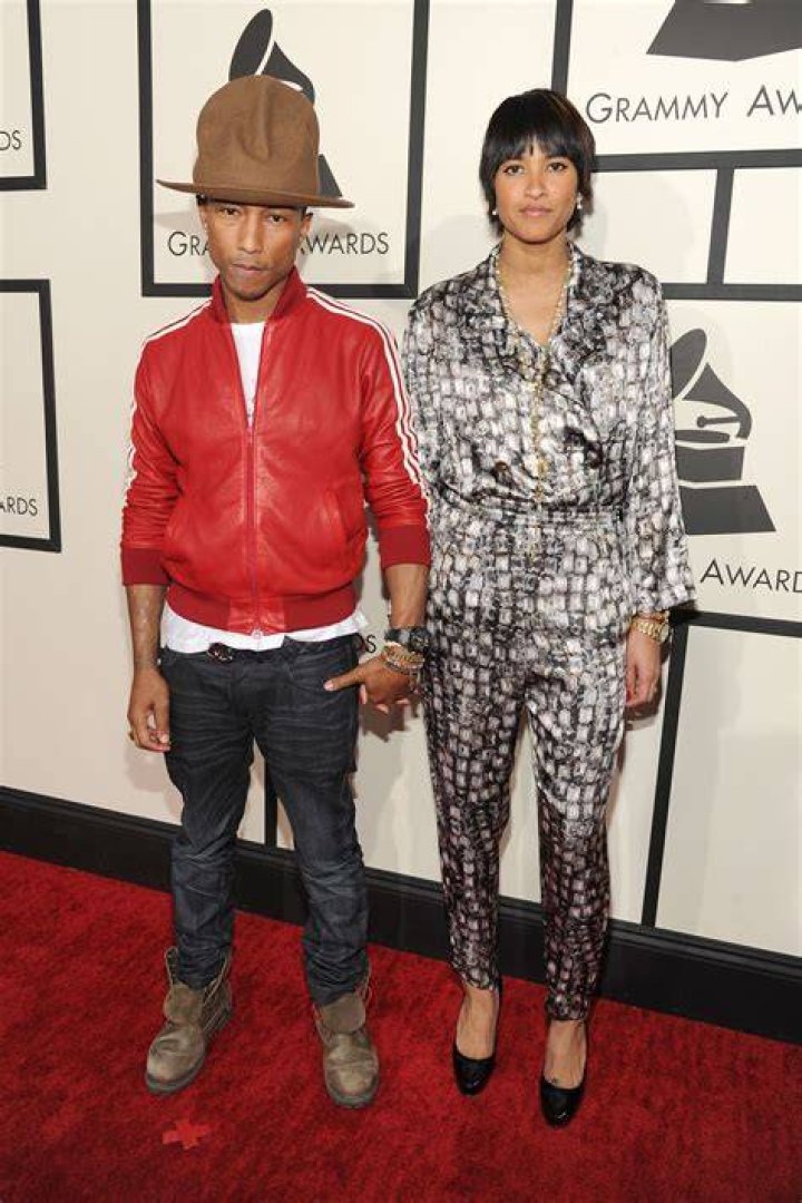 His own style:&nbsp;Pharrell wore a shirt custom made for him saying 'Chanel [hearts] Pharrell' with the iconic designer's necklace, a pair of jeans